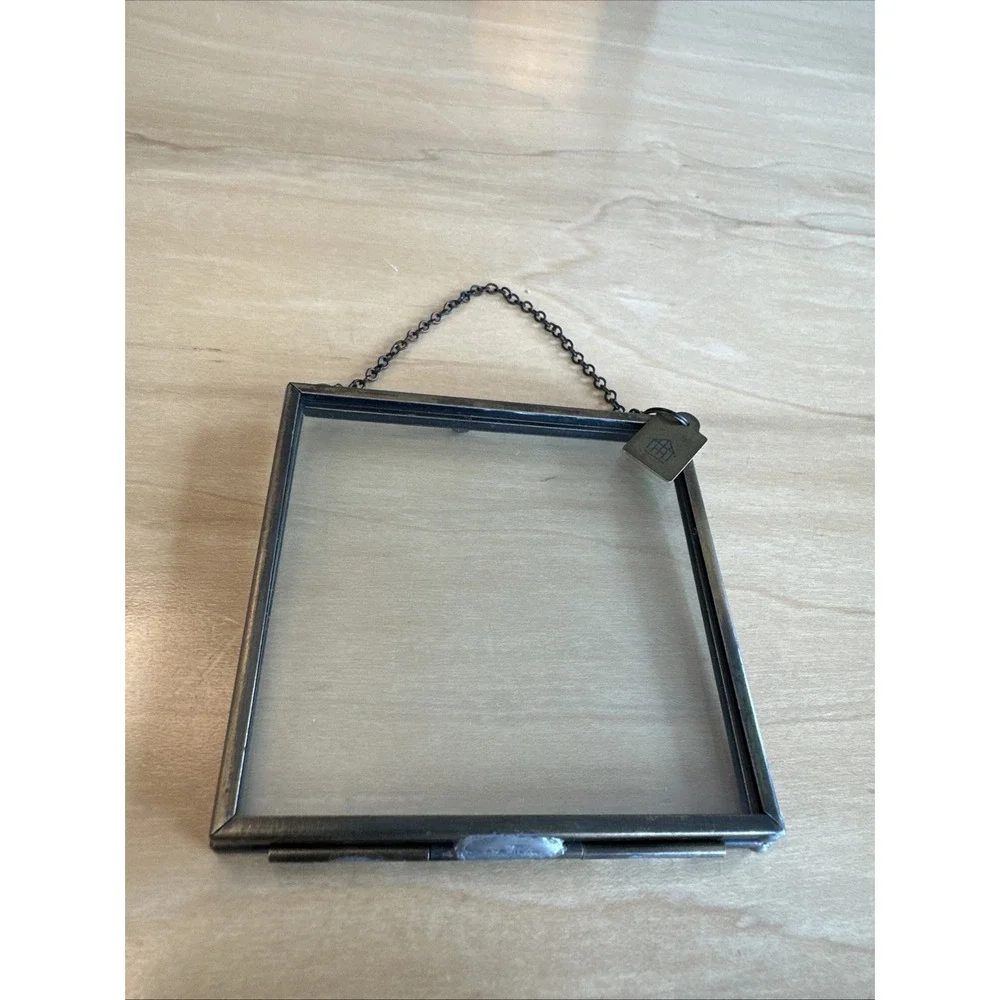Hearth & Hand Christmas Ornament Hinged Picture Frame Glass  3